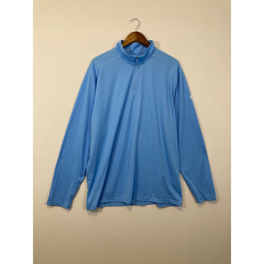 Under Armour Quarter Zip Pullover Mens 2XL Light Blue‎ Performance Top